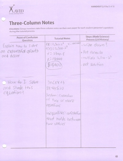 3 Column Notes Template